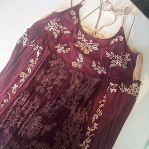 Bke Women's Burgundy and Purple Blouse